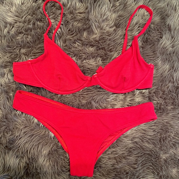 Billabong Other - Red Billabong Ribbed Bikini Set